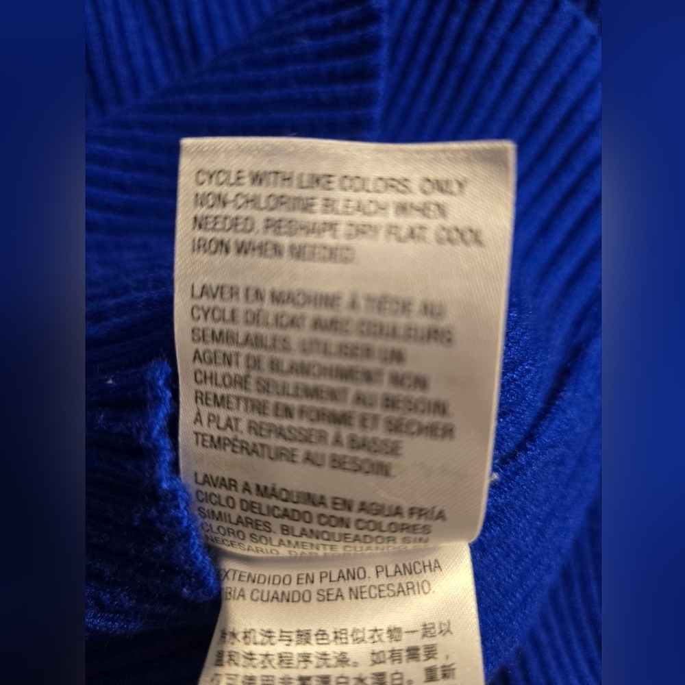 INC International Concepts Blue Ribbed Sweater Women’s Small - Picture 5 of 5